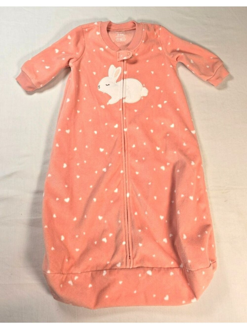 Carter's Swaddle Swaddling Sleep Sack Comfy Bunnies Baby Infant Size 3-6 Months
